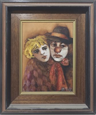 עדית פאנק - פורים. שמן על עץ 37X25 ס"מ חתום .