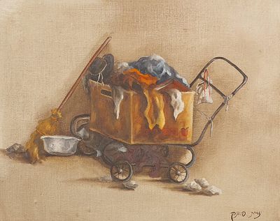 עדית פאנק - דומם. שמן על בד 38X30 חתום.