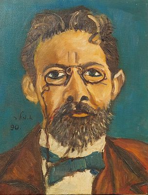 אביגדור מלר - שמן על בד 30X40 חתום.