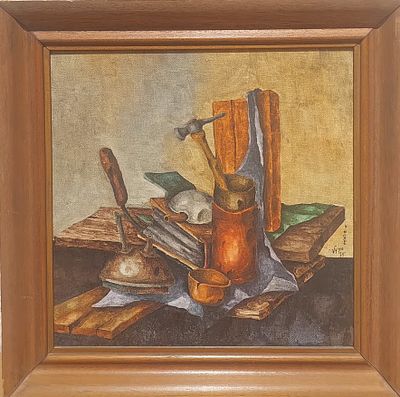 סמי זילכה - שמן על בד 30X30 חתום.