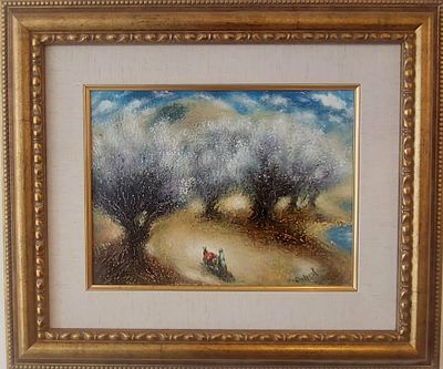 גלינה דטלוף מזין - Galina Datloof Mazin - שמן על בד 40X30 חתום .