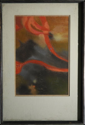 אמן לא מזהה - אקוורל על נייר 19&times;29 חתום