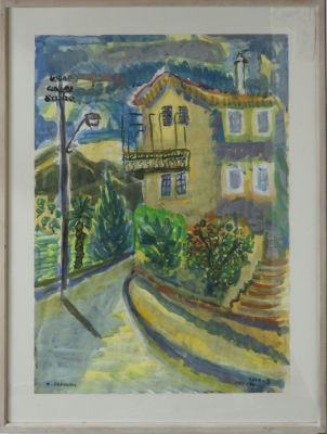 צביה ברנר - אקוורל על נייר 69&times;58 חתום