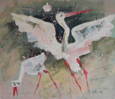 גלינה דטלוף מזין - שמן על בד 50X60 חתום