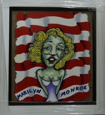 יובל מלר - מרלין מונרו. שמן על בד 42X42 חתום