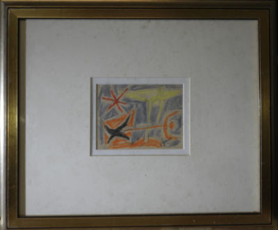 מרסל ינקו - ללא כותרת . פסטל על נייר 9X16 חתום