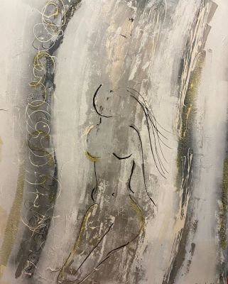 אפרת אילן - פורטרט. שמן על בד 100X120 חתום