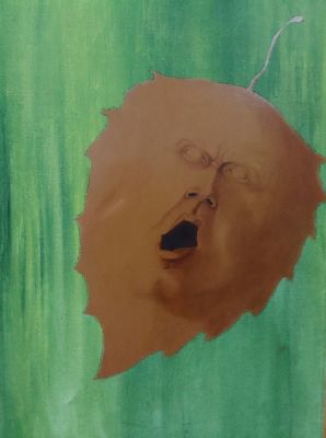 אמן לא מזוהה - דמות . שמן על בד 58X80 חתום