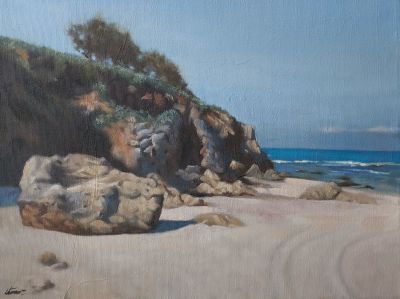 איתמר שחק - נוף שמן על בד 30\40 חתום. [object Object]