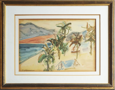 SHIMSHON HOLZMANN - Technique: Watercolor on paper Size: 35x50