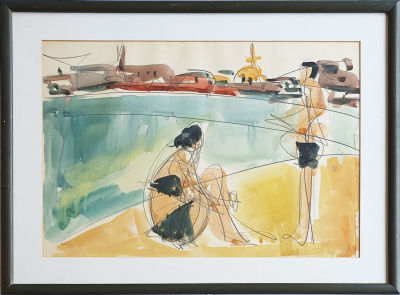 SHIMSHON HOLZMANN - Technique: Watercolor on paper Size: 50x70