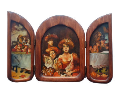 GRETTY RUBINSHTEN - Technique: Triptych - oil on wood Size: 29x43