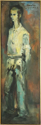 YEHUDA VARDI - Technique: Oil on canvas Size: 100x30