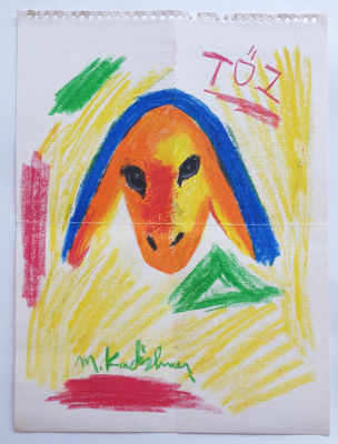 MENASHE KADISHMAN - Technique: Pastel on paper Size: 42X30