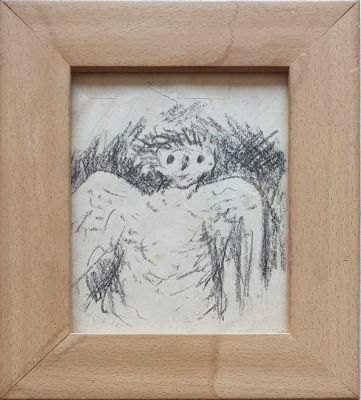 YOSL BERGNER - Technique: Charcoal on paper Size: 15X11