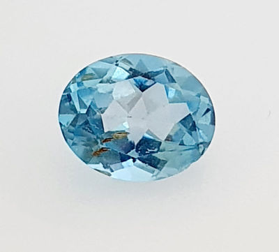 אבן לונדון בלו טופז מלוטשת ויפהפיה ,4.1 קראט טבעית מכספת באחריות מלאה