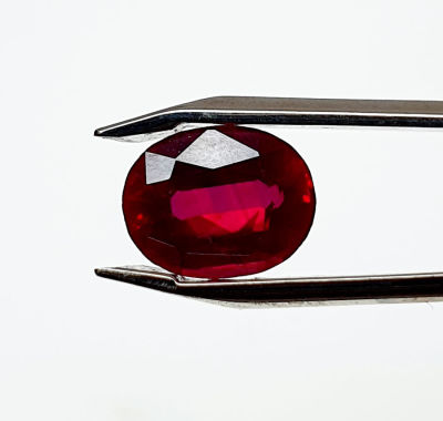 אבן רובי בורמה DOUBLET , מלוטשת מדהימה ביופיה ,3.15 קראט ,סופר AAA , טבעית מכספת 