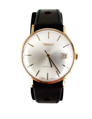 שעון זהב TISSOT מנגנון מתיחה , נבדק ומראה כ 17 קראט, אנחנו מעריכים כ 12 גרם זהב 