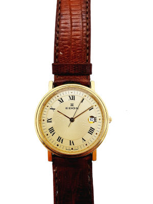 שעון EDOX שוויצרי מקורי מנגנון קוורץ , מצב עבודה, קוטר 35