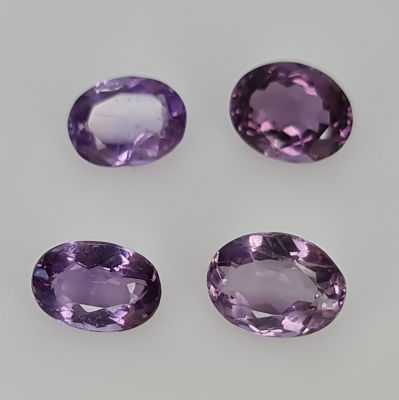 לוט 4 אבני אמטיסט, 22.8 קראט, מלוטשות סופר AAA, צבע נפלא, נהדרות לתיכשוט, טבעיות 