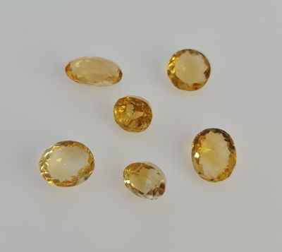 לוט 6 אבני סיטרין, 25.5 קראט, מלוטשות סופר AAA, צבע נפלא, נהדרות לתיכשוט, טבעיות 