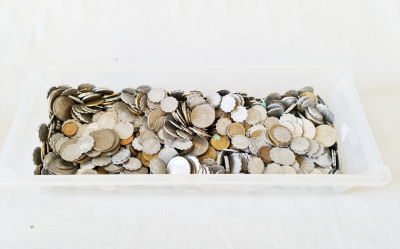 לוט גדול של מטבעות ישראלים ישנים משקל 3 ק"ג