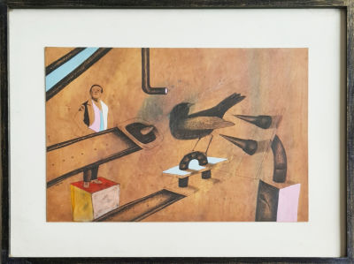 ODED FEINGERSH - Technique: Eclipse and charcoal on thin cardboard Size: 34x49