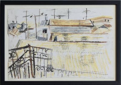 LEONID BALAKLAV - Technique: Charcoal and pastel on paper Size: 35x50