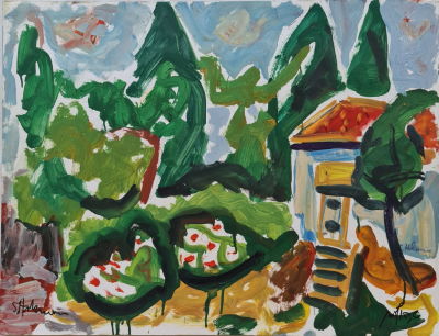 SHIMSHON HOLZMAN - Technique: Watercolor on paper Size: 50x65