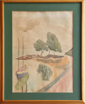 SHIMSHON HOLZMAN - Technique: Watercolor on paper Size: 67X47