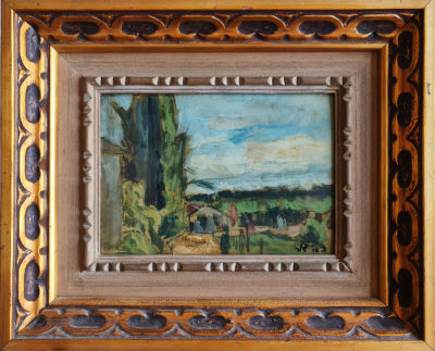 ZVI SHOR - Technique: Oil on cardboard Size: 17x23