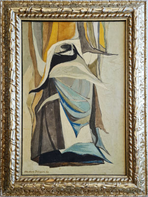 AUDREY BERGNER - Technique: Oil on canvas Size: 83x55 Date: 1965