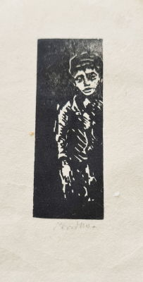 YOSEF BUDKO - Technique: Hand-signed woodcut Size: 13x7
