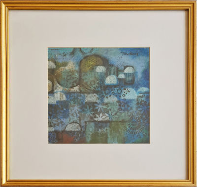 JEAN DAVID - Technique: Gouache on paper Size: 26x26