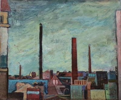NACHUM GILBOA - Technique: Oil on canvas Size: 50x61 Date: 1957