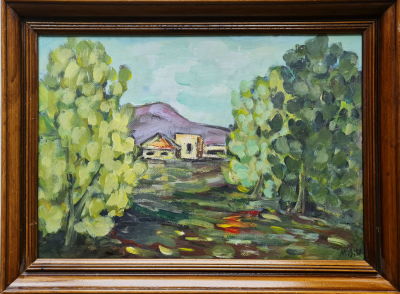 MIRON SIMA - Technique: Oil / gouache on paper attached to wood Size: 34x49 Date: 1951