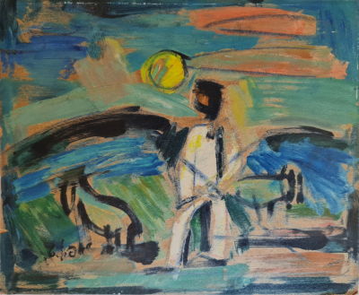 PINCHAS LITVINOVSKI - Technique: Oil on board Size: 28x34