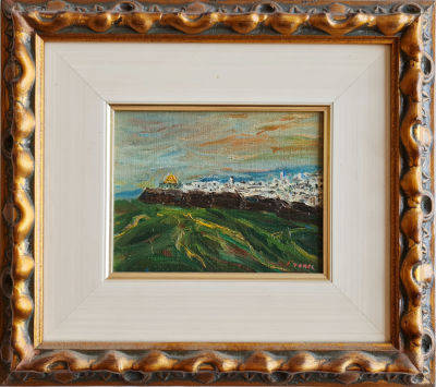 ITZHAK FRENKEL FRENEL - Technique: Oil on Artist canvas Size: 13x17