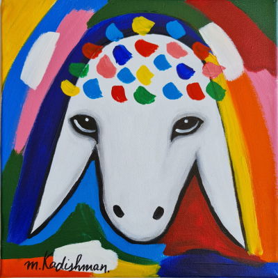 MENASHE KADISHMAN - Technique: Acrylic on canvas Size: 30x30
