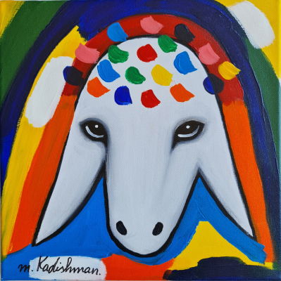 MENASHE KADISHMAN - Technique: Acrylic on canvas Size: 30x30