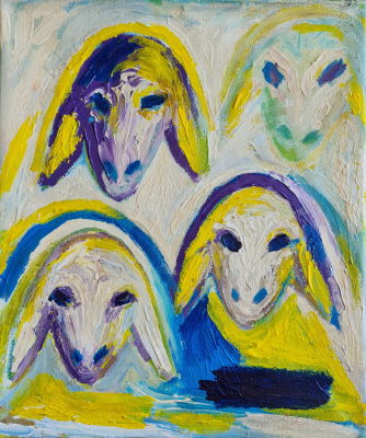 MENASHE KADISHMAN - Technique: Oil on canvas Size: 60x50
