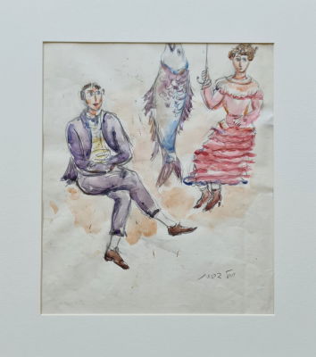 YOSL BERGNER - Technique: Watercolor on paper Size: 33x28