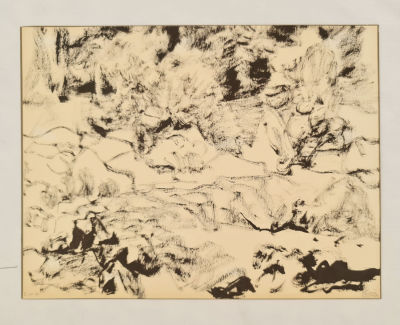 AVIGDOR ARIKHA - Technique: Black gouache and ink on paper Size: 24x30