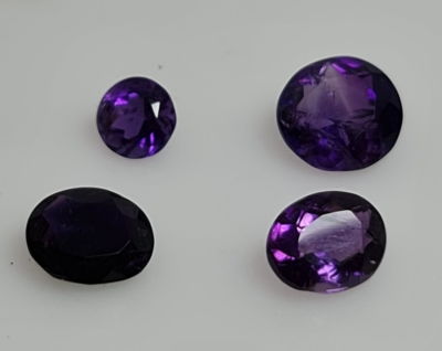 לוט 4 אבני אמטיסט מלוטשות, 5.8 קראט, סופר AAA, טבעיות מהכספת באחריות מלאה