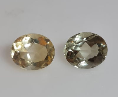 שתי אבני סיטרין, 12.8 קראט, מלוטשות סופר AAA, טבעיות מהכספת באחריות מלאה