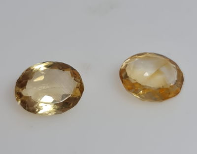 זוג אבני סיטרין, 10 קראט, יפהפיות, מלוטשות סופר AAA, טבעיות מהכספת באחריות מלאה 