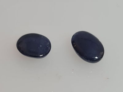 זוג אבני ספיר מלוטשות, 1.2 קראט, טבעיות מהכספת באחריות מלאה