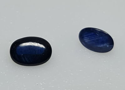 שתי אבני ספיר מלוטשות, 4.1 קראט, טבעיות מהכספת באחריות מלאה