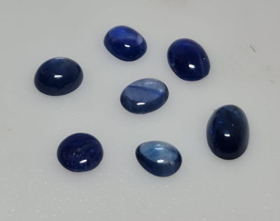 לוט 7 אבני ספיר נחלים מלוטשות, שקופות, יפהפיות, 10 קראט, טבעיות מהכספת באחריות 