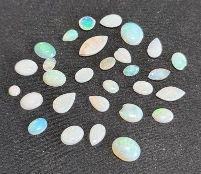 לוט אבני אופל אוסטרלי מלוטשות בתפזורת, 17.5 קראט, טבעיות מהכספת באחריות מלאה